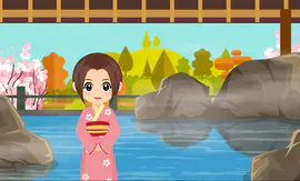 二维动画设计flash宣传片日本温泉动画短视频制作AE动画